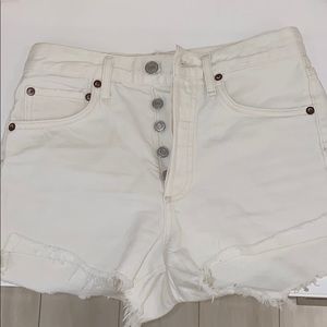AGOLDE White Parker shorts